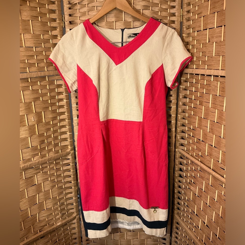 Montaria Cotton Color Block Dress - Picture 8 of 13